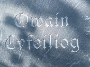 finished slate sign